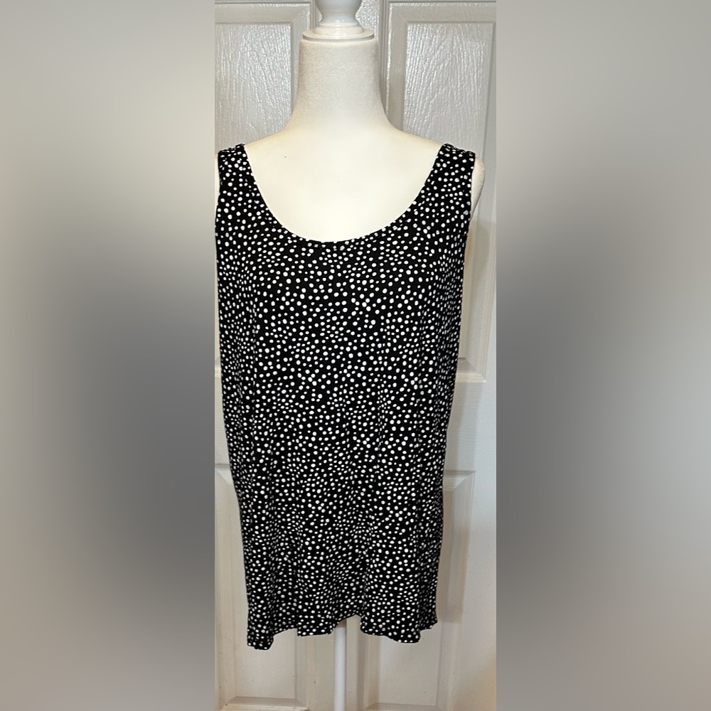 Lane Bryant Top black white polka dot  tank Size 18/20